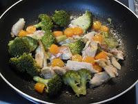 Brócoli con pollo asado