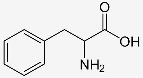 Fórmula de la fenilalanina