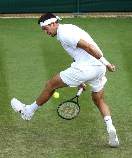 Del Potro aplastó a un rival con pergaminos e ilusiona en Wimbledon La magia de Juan MartÃn del Potro ante Feliciano (DPA)