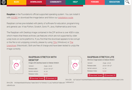 Disponible nueva version de Raspbian para Raspberry Pi