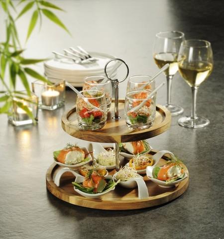 Meze Juego Aperitivo 17p Con 2 Niveles A 22 Cm