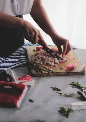 Conos salados de palitos de surimi ( snow crab )