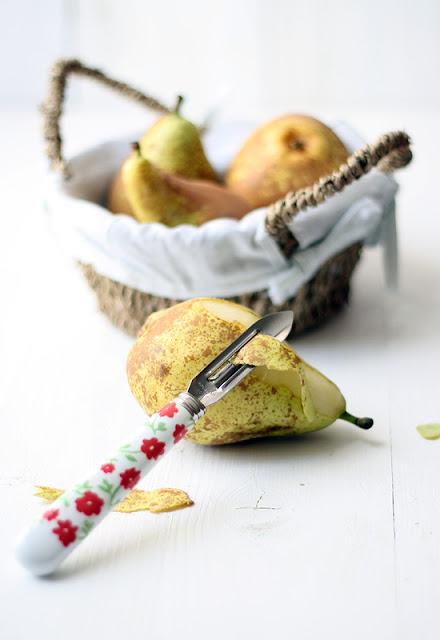 Ensalada de pera, queso azul y nueces