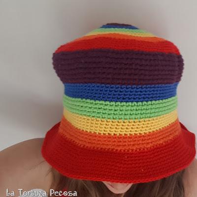 CROCHET SUMMER HAT RAINBOW