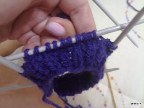 calcetines con cinco agujas