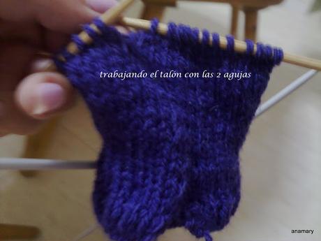 calcetines con cinco agujas