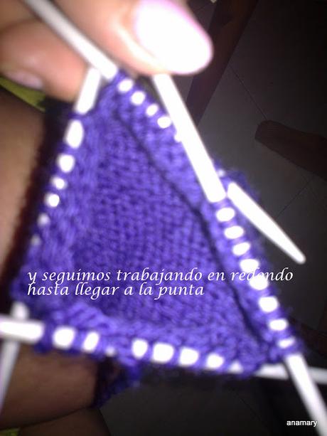 calcetines con cinco agujas