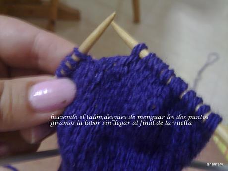 calcetines con cinco agujas