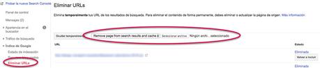 Cómo eliminar masivamente muchas URL desde Google Search Console