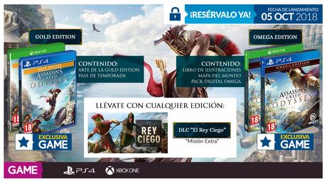 GAME desvela sus dos ediciones exclusivas de Assassin’s Creed Odyssey y más