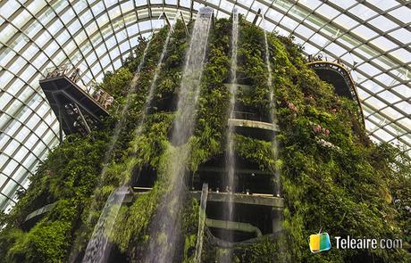 Cascada del Gardens by the Bay en Singapur Cascada del Gardens by the Bay en Singapur
