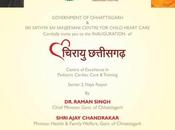 Inauguration Chirayu Chhattisgarh Centre Excellence Pediatric Cardiac Care Training July 2018