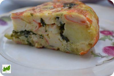 Tortilla de Patatas con Kale y Marisco