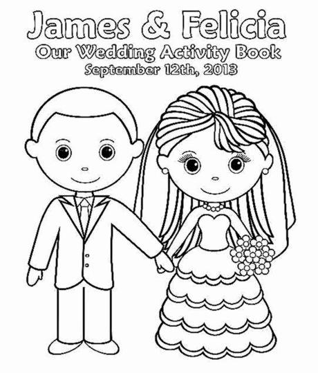 Beautiful Personalized Wedding Coloring Books