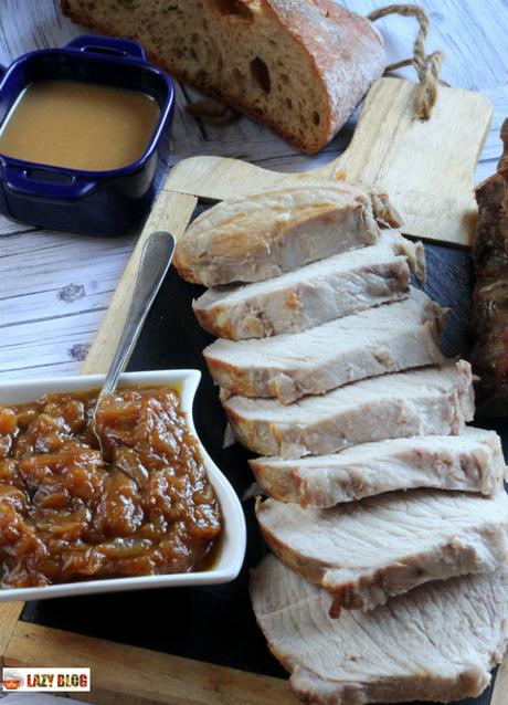 Cabecero de lomo con salsa de vino dulce y cebolla caramelizada, receta para invitar a tu madre Cabecero de lomo con salsa de vino dulce y cebolla caramelizada, receta para invitar a tu madre