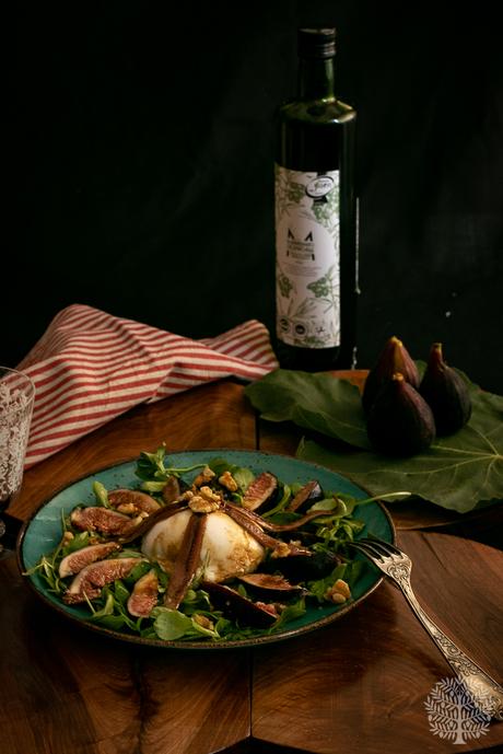Ensalada de burrata con brevas y anchoas, la ensalada reina del verano