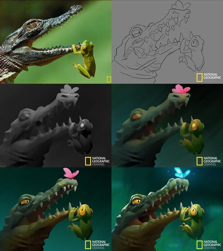 Este artista transforma fotos de animales de National Geographic en adorables ilustraciones