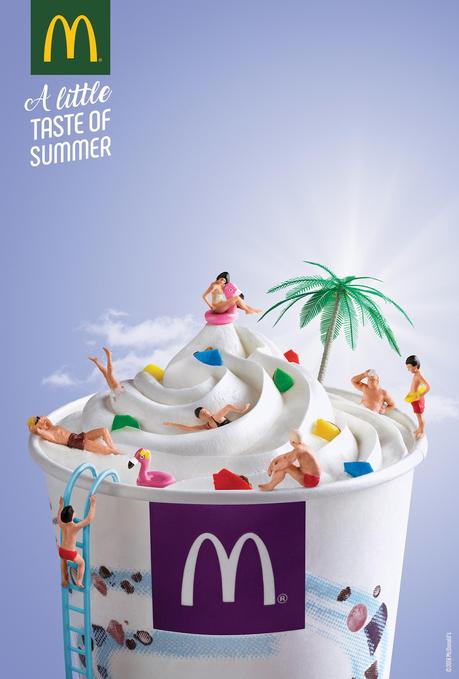 McDonald’s convierte sus helados en estampas veraniegas en esta campaña gráfica