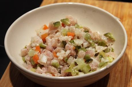 Bonito en dos texturas