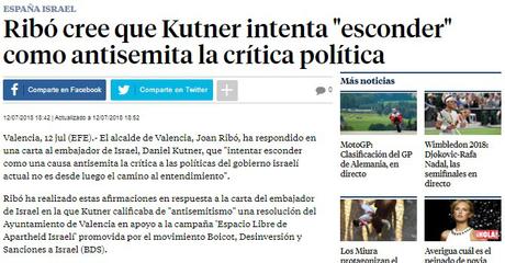 El imputado Rafael Ribó desbarra contra Israel y su embajador. El imputado Rafael Ribó desbarra contra Israel y su embajador.