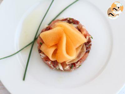 Tartar de jamón serrano, melón y tomate, Foto 2