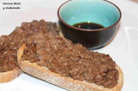 TOSTA DE TERNERA EN SALSA TERIYAKI