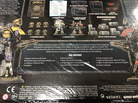 Imágenes y detalles extra de la caja de Adeptus Titanicus