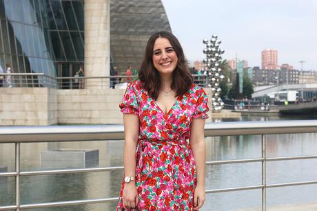 Vestido rosa de flores para verano