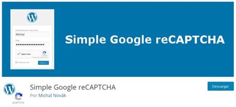 Plugins imprescindibles para WordPress Simple Google reCAPTCHA