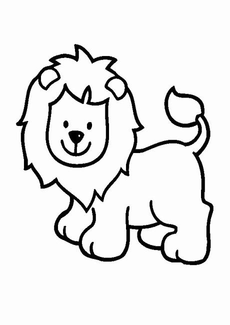 Fresh Simple Lion Coloring Page