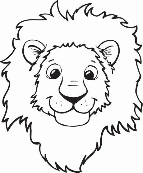 Fresh Simple Lion Coloring Page