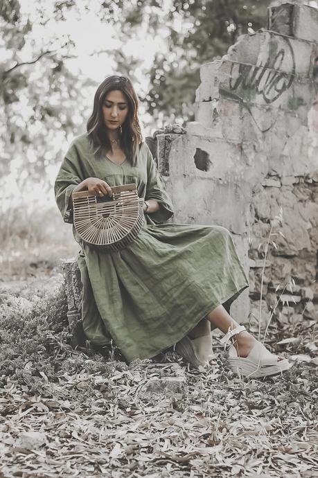 BOHO GREEN MAXI DRESS