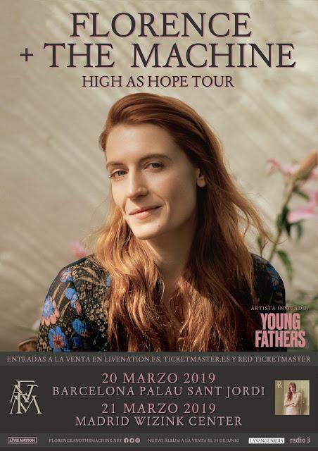 Conciertos de Florence + The Machine en marzo en Palau Sant Jordi y WiZink Center