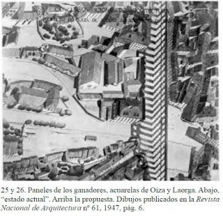  Proyecto de Plaza de Acceso al Acueducto de Segovia    Arquitectos: Francisco Javier Sáenz de Oiza y Luis Laorga  Año: 1946