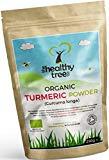 Cúrcuma Orgánica en Polvo con propiedades antiinflamatorias y antioxidantes - Curcumina de cúrcuma natural y pura en polvo de TheHealthyTree Company certificada por la Soil Association