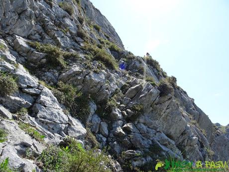 Bajando a la Forcá desde el Cuetu Redondu
