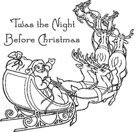 Awesome Twas the Night before Christmas Coloring Pages