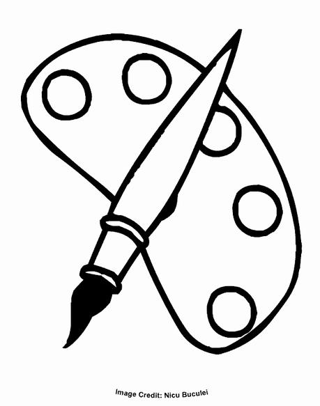 Awesome Paintbrush Coloring Pages