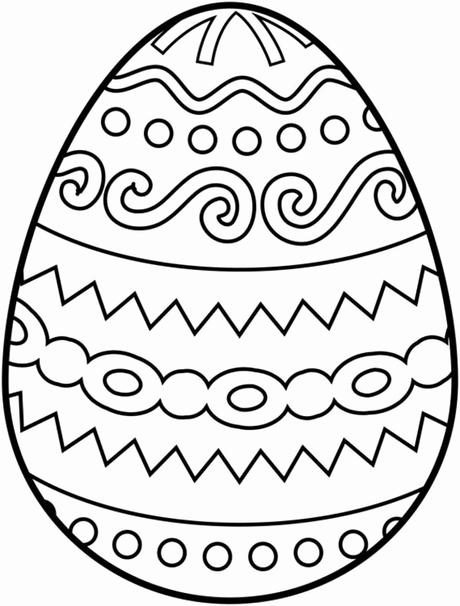 Elegant Egg Coloring Sheet