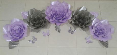 🌻🌸🌹🌺🌼 ROSAS DE CARTULINA - BABY SHOWER 🌻🌸🌹🌺🌼