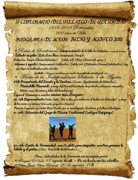 Retiendas celebra el bicentenario de su independencia