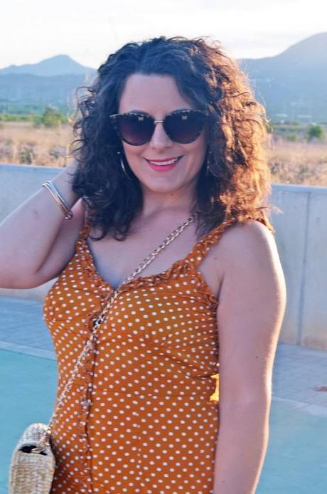 Vestido mostaza de lunares Vestido mostaza de lunares