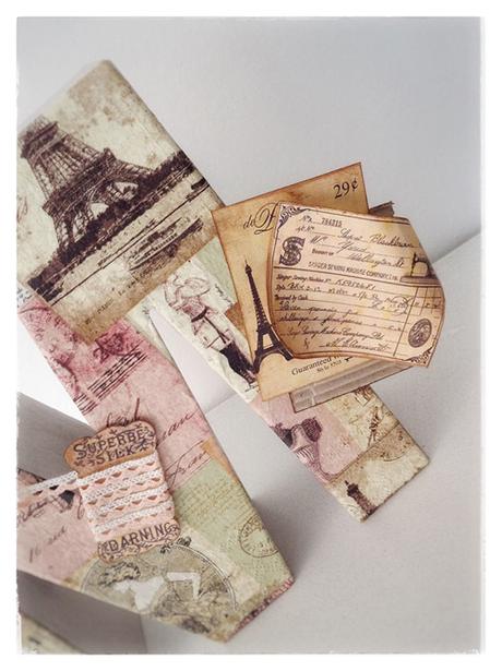 Letras decoradas con decopauge y scrap