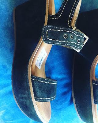 sandalias, cuña, clarks