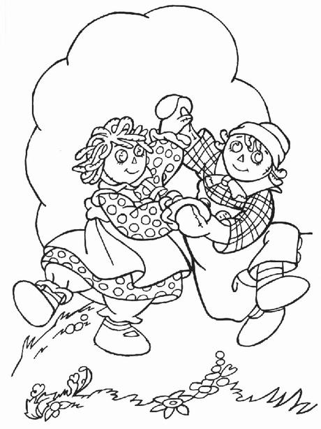 Beautiful Raggedy Ann Coloring Page