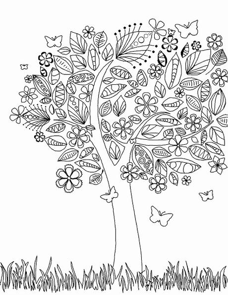 Awesome Coloring Picture Of A Tree