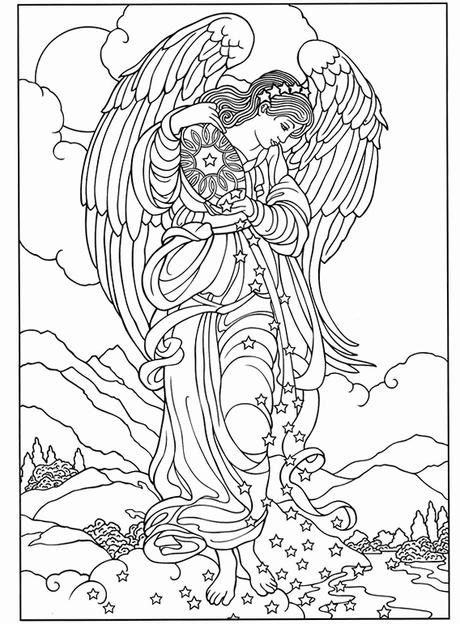 Fresh Adult Angel Coloring Pages