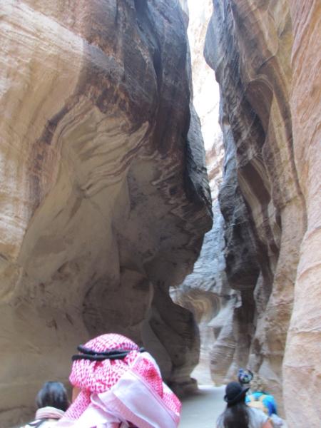 El desfiladero de Petra o Bab as-Sīq. Jordania