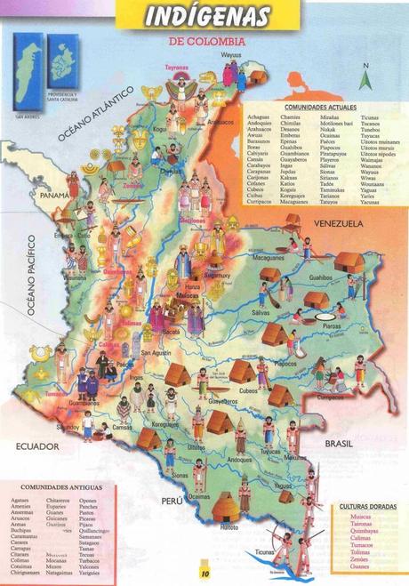 Mapa De Las Culturas Indigenas De Colombia