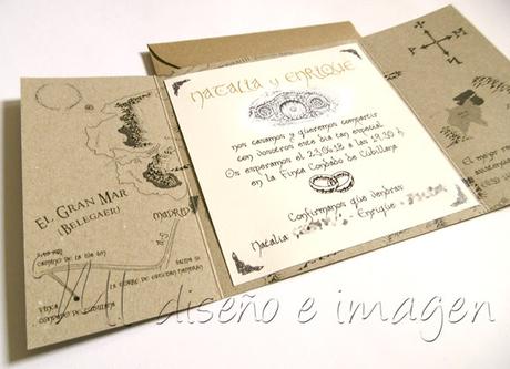 Invitaciones de boda del Señor de los Anillos